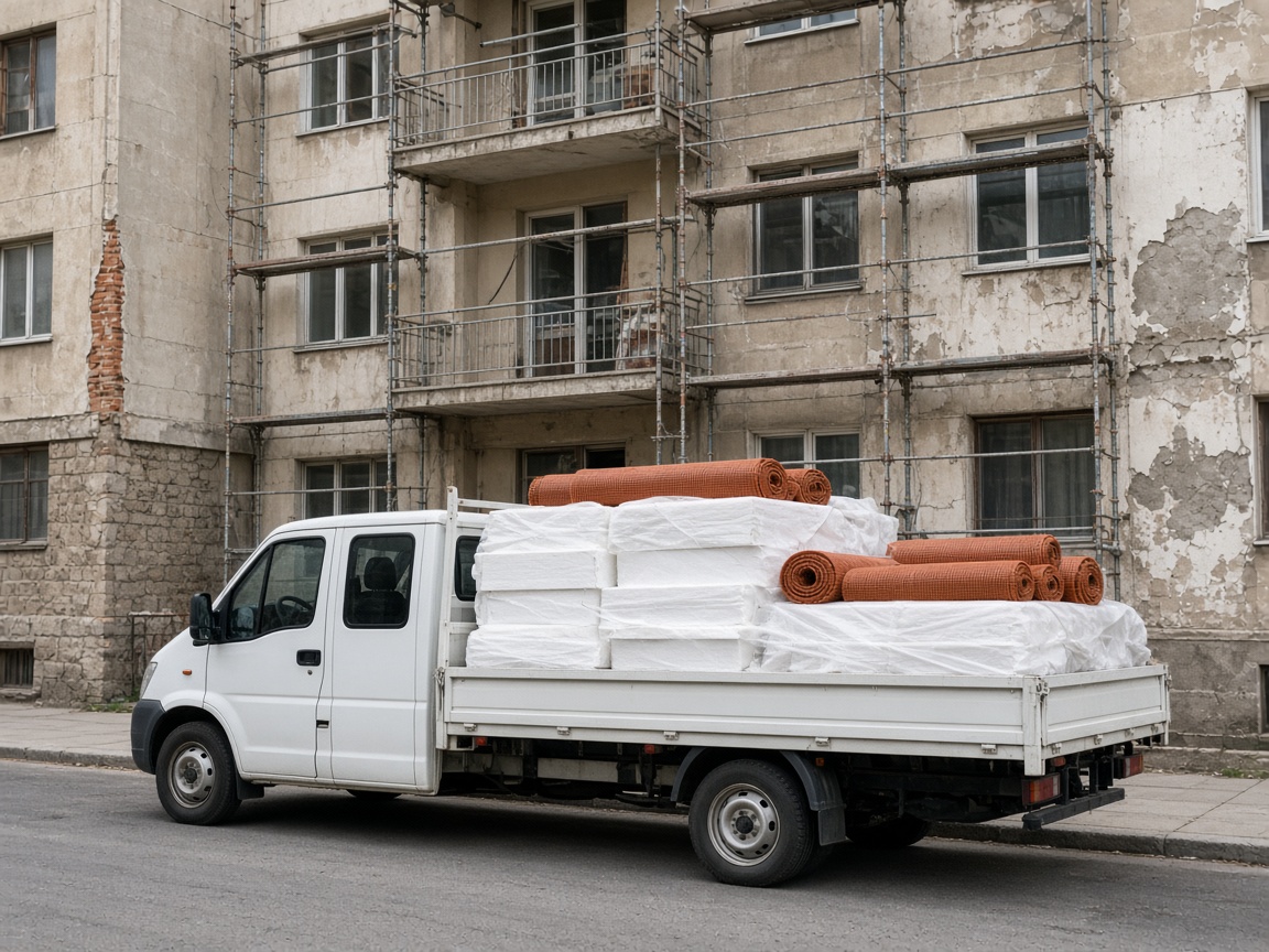 İzmir Mantolama Ustası Termo Mantolama levha taşıyan kamyonu